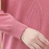 Women's Loose Plus-Size Sweater Autumn and Winter Crew Neck Printed Knitwear Soft and Skin-Friendly Stretch Pullover Top
