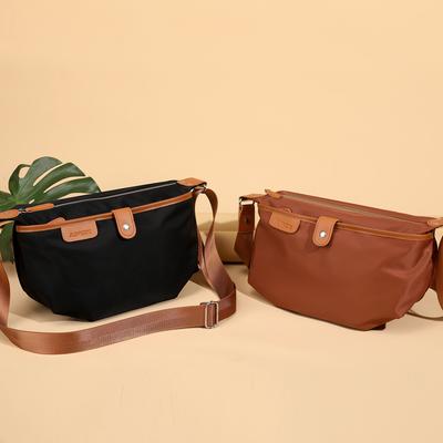 Kontrast Damentasche Große Kapazität Hobo Bag Umhängetasche Leichte Schultertasche Muttertasche