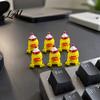 Gaming Setup Accessories 3D Printed Angry Yellow Duck Ornament Funny Desk Miniature Figurine Decoration Cute for Home Office Decor Small Toy