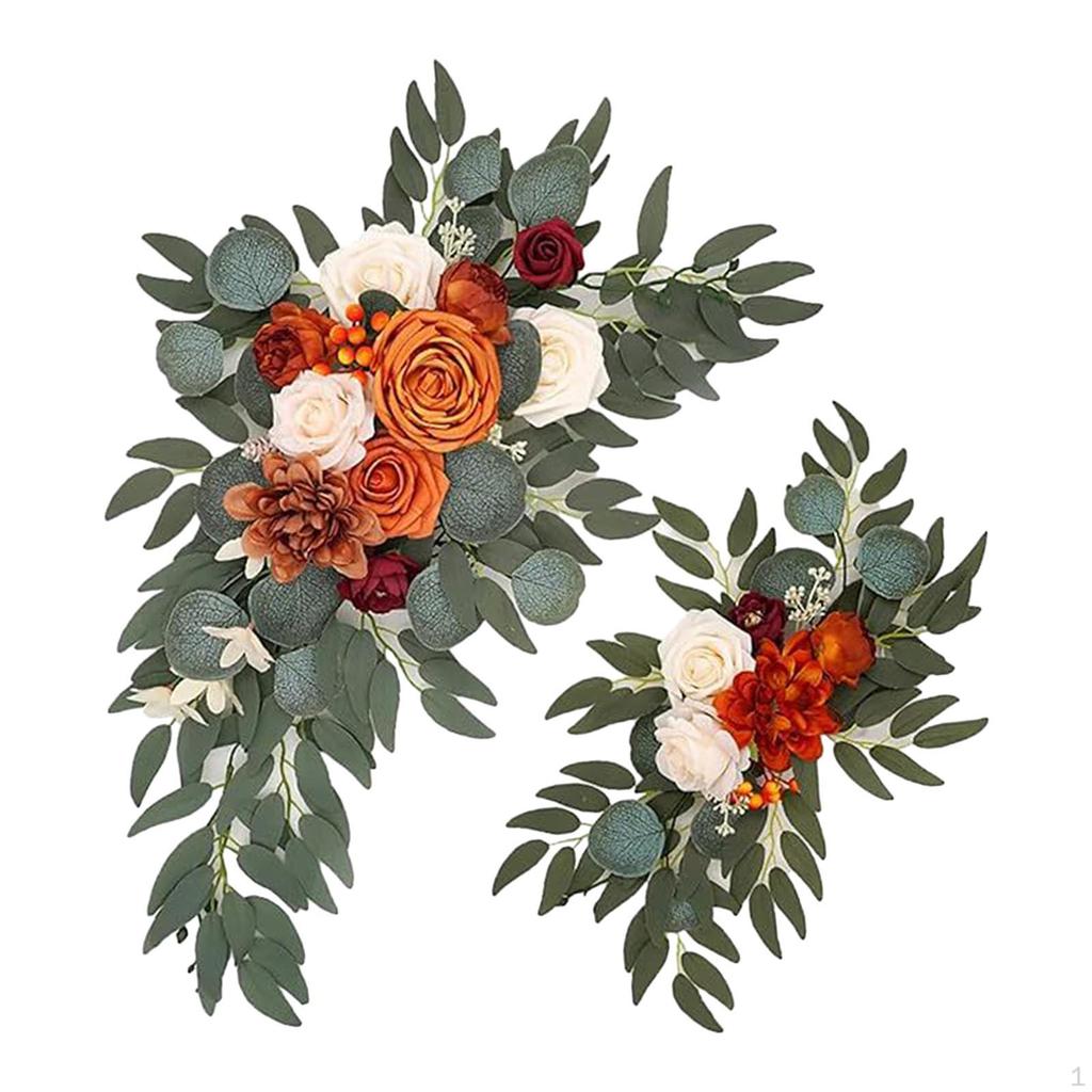 Wedding Arch Flowers /Reception Backdrop Floral /Artificial Swag for Front Door