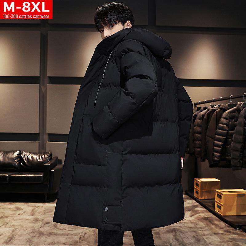 Men's Winter Hooded Mid-Length Plus Size Warm Coat