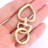 2pcs Heart Keychain, Heart Clips for Keys, Snap Hook Keychain Clip for Card Holders Keychains