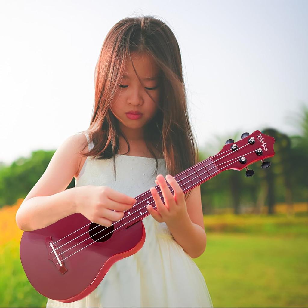 Kids Ukulele 21 Inch Soprano Musical Ukulele Gift Gig Bag Strap Song Book Pick Polishing Cloth Included for Kids Adult Beginner Ukulele, Instrument,
