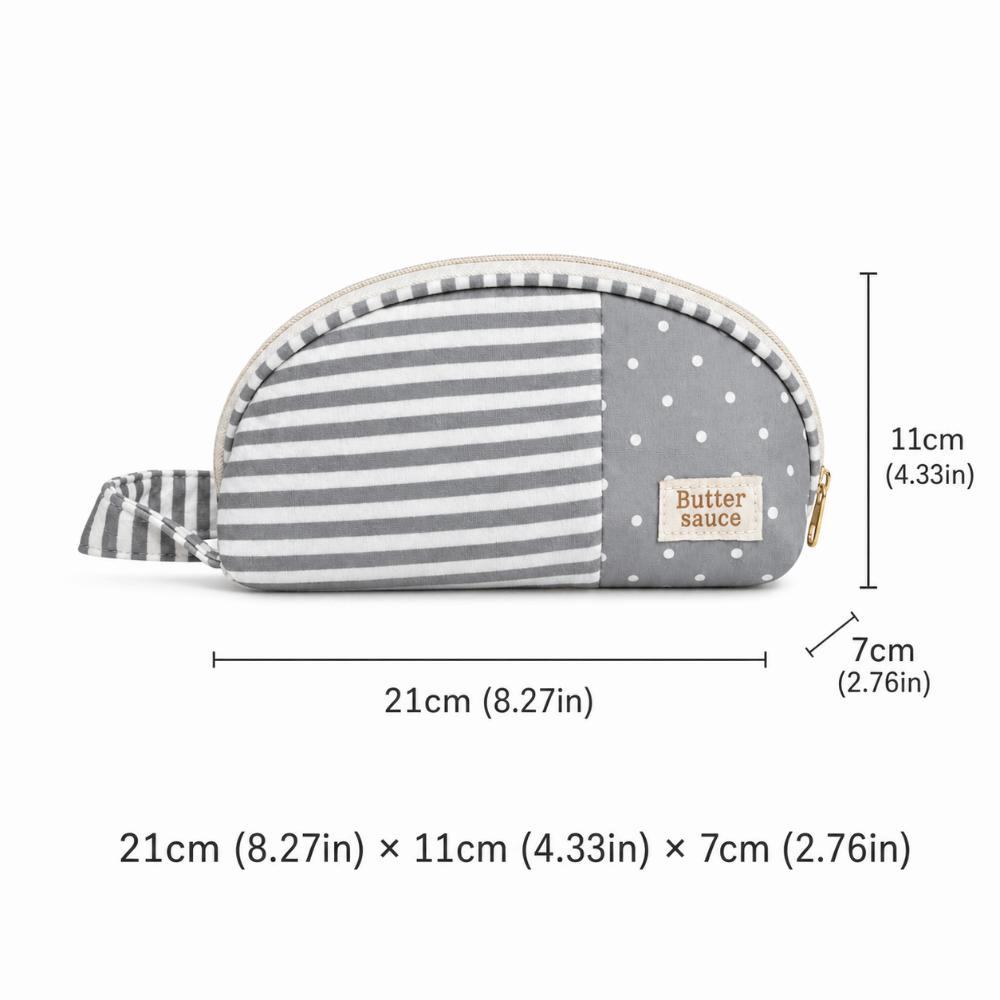 Shell Shape Pen Bag Stripe Patchwork Pencil Pouch Korean Style Pencil Case  School Supplies