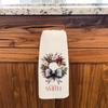 Custom Family Name Christmas Wreath Waffle Tea Towel Kitchen Hand Towel Housewarming Hostess Gift Christmas Winter Home Decor