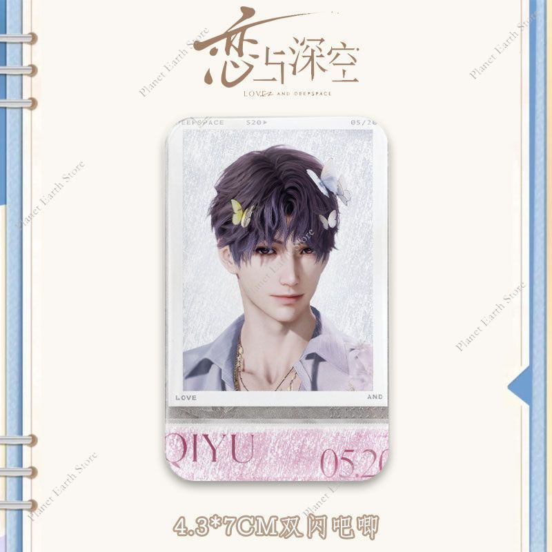 1/4/5Pcs 4.3*7CM Love and Deepspace Sylus Rafayel Zayne Xavier Caleb Anime Death and Rebirth&520 Square Badge Emblem Brooch Gift