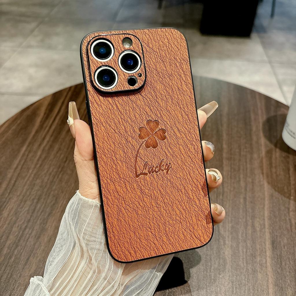 For IPhone 17 New Phone Case Clover for Apple 16 Promax with Hanging Rope 15 Full Pack Protective Cover