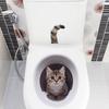 Playful Kitten Toilet Seat Sticker Waterproof Self-Adhesive Removable Decal for Bathroom WC Decoration