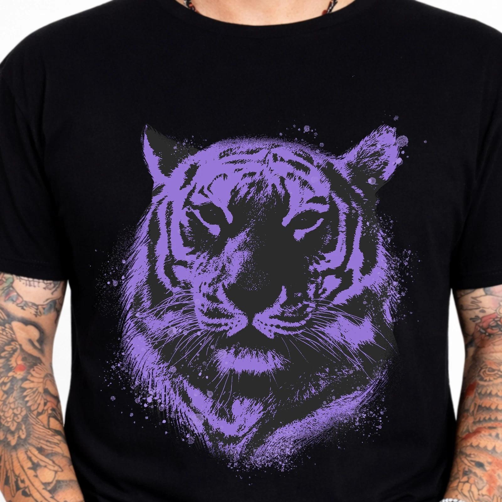 Tiger Face Big Cat Wildlife Animal Nature Wild Jungle Graphic T-Shirt. S