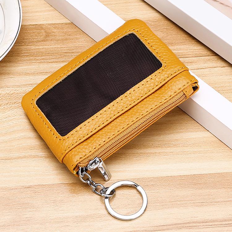 Damen Top Grain Rindsleder Münz- & Kartenhalter