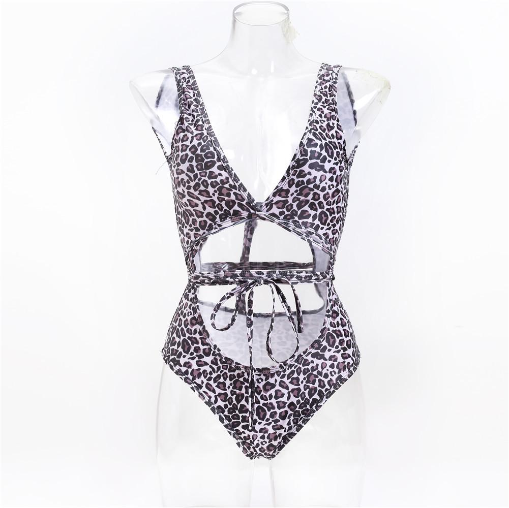 Evropsko-americké sexy bikiny s vysokým pasem s bandáží - Dámské jednodílné plavky ZY051