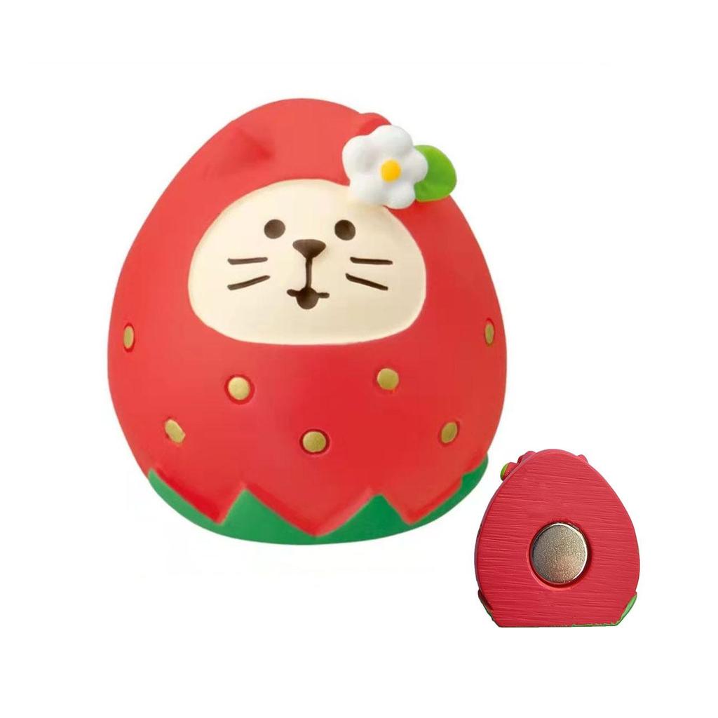 Japanese Cat Magnet: Cute Resin Sticker & Message Clip Toy for Refrigerator Decor