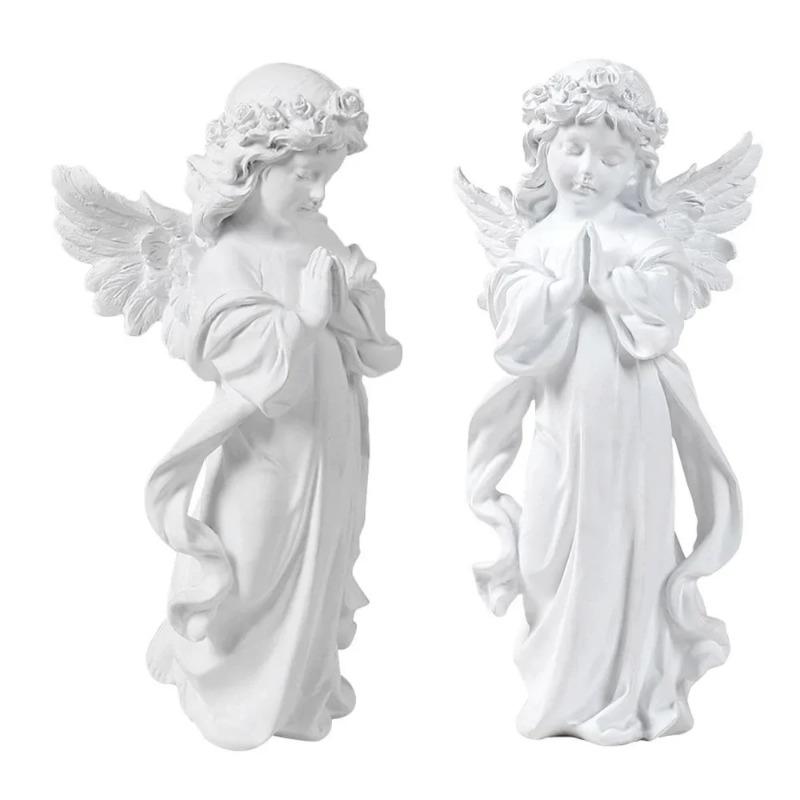 1PC Home Decor Accessories Artistic Resin Angel Shape Beautiful Figurine for Store Sculpture Modern Art Decoration.