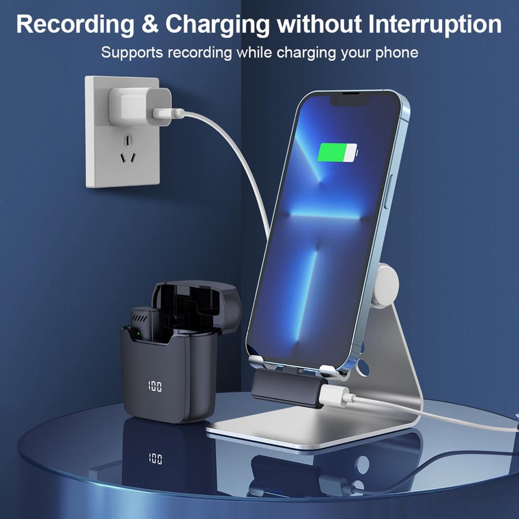 Mini Wireless Lavalier Microphone for Mobile Phone 360 degrees  Omnidirectional Lapel Mic Noise Reduction Compatible