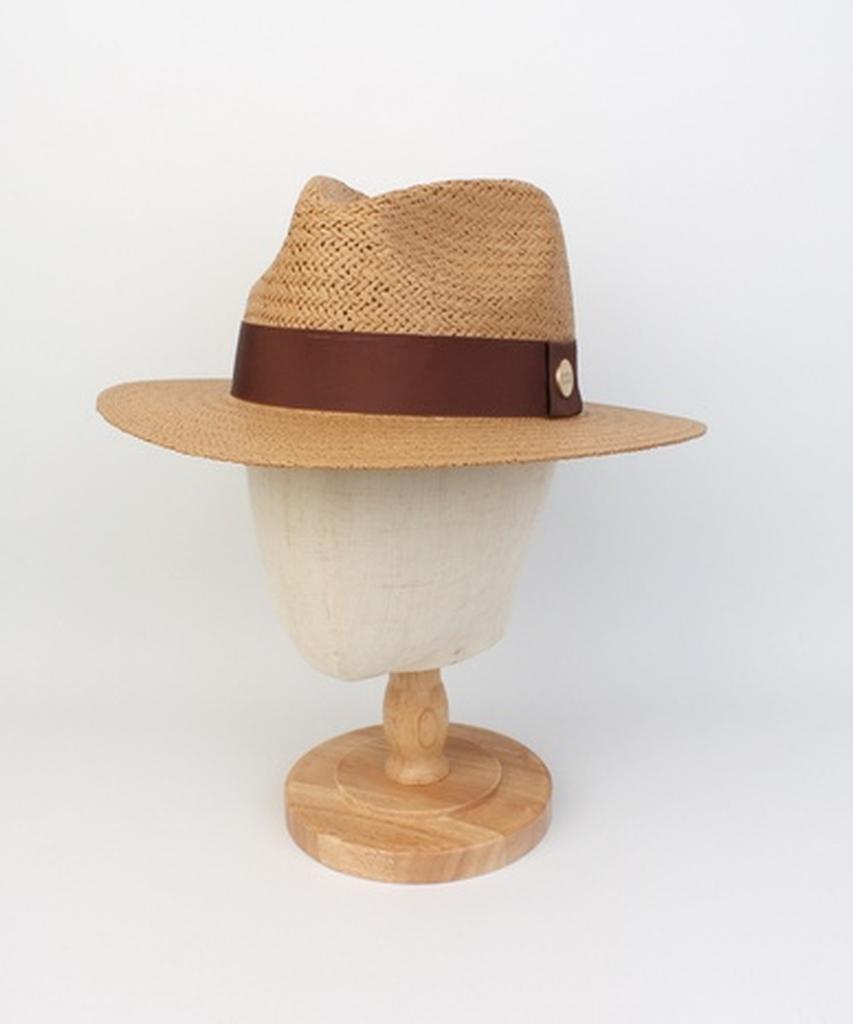 Yunibeosyeolkemiseuteuli Br Line Summer Brown Fedora - Big Size Summer Fedora