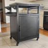 Mobile Kitchen Island with Stainless Steel Top Versatile Utility Storage Trolley