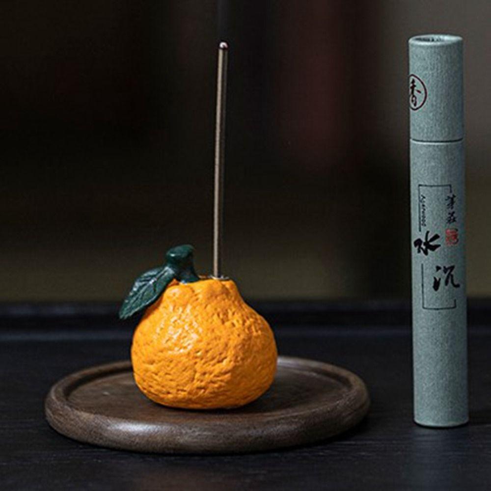 

Good Luck Ugly Orange Incense Holder Practical Ceramic Incense Stick Holder Indoor 1