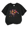 Kids Boys Girls 100% Cotton Crew Neck Short Sleeve T-Shirt, Fashion Cool Anime 3 Fighter Girls Print Casual Soft Tees for Daily Outdoor Party Wear