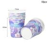 Little Mermaid Party Disposable Tableware Set Paper Plate Cup for Kids Girl Mermaid Theme Birthday Party Decoration Supplies