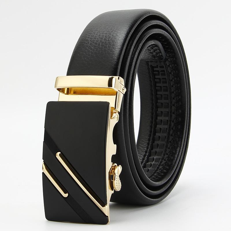 Microfiber Edging Automatic Buckle Belt  Men's Casual Belt  Men's Trouser Belt