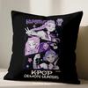 Anime 45X45cm Sofa Cushion Cover Demon Hunters Kpop Pillowcase Soft Touch