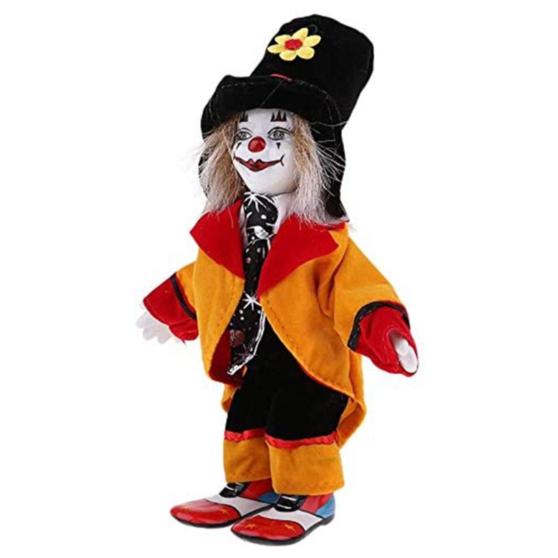Klassieke Clown Poppenbeeldje Porseleinen Clown Beeldje Nostalgisch Verzamelfiguur Poppen Boekenplank Haarden Decoratie