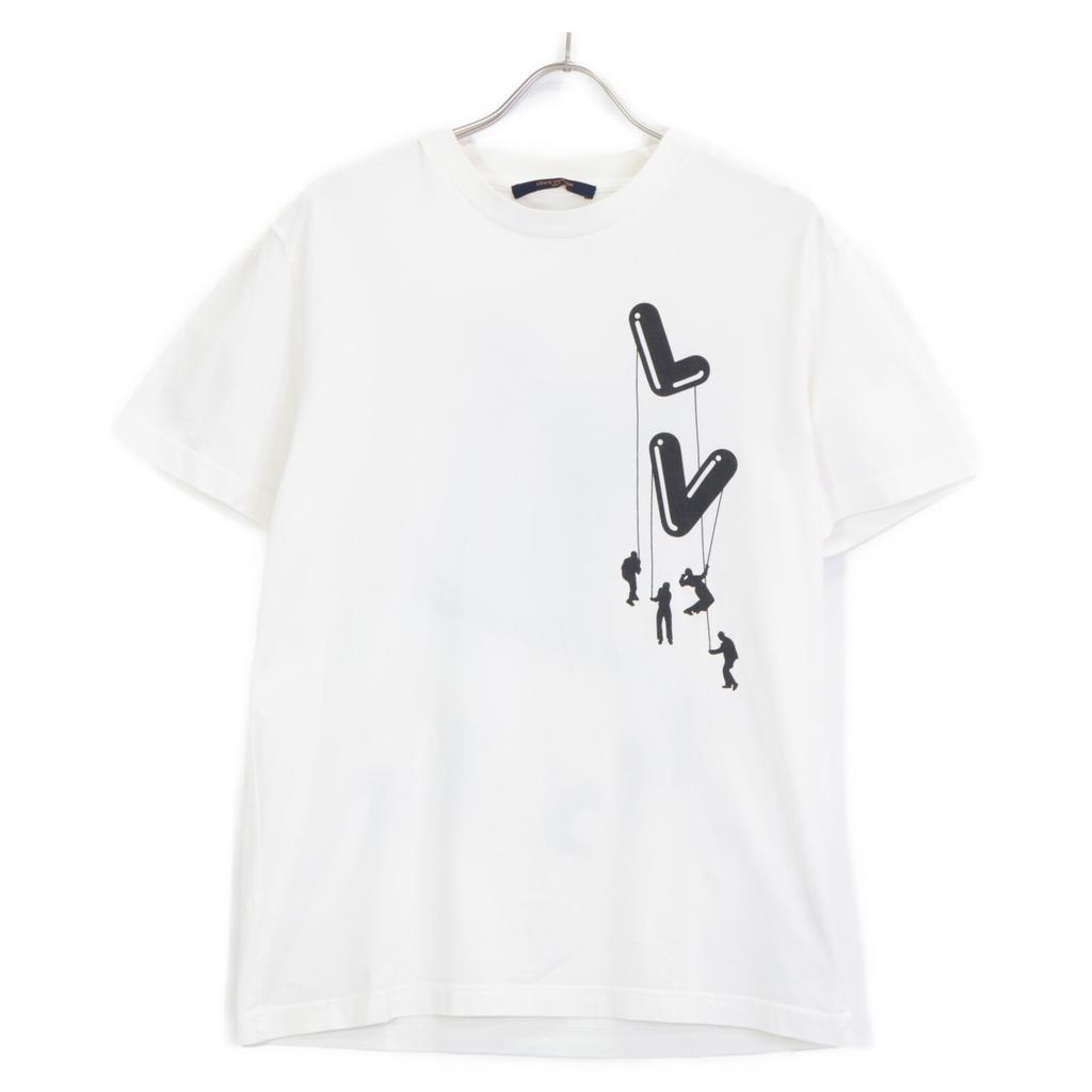 LOUIS VUITTON 2021 HKY86W Floating Print T-shirt tops M whiteUsed