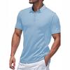 European and American Summer Men's Fashion Lapel Casual Loose Solid Color Short Sleeves