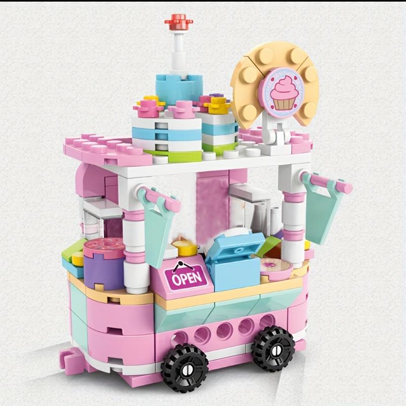 1 Bag Small Particles City Strect View Series Takeaway Car Food Truck Tricycle Auto Retail Store Vehicle Building Blocks Bricks