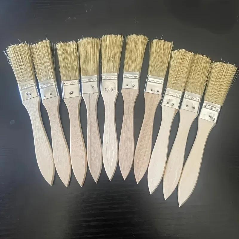 

10Pcs Mao Brushes Suitable for Art Handicrafts Plastering Painting Glue Application Wooden Handles Wooden Handle Paint Brush