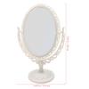 FRCOLOR Tabletop Vanity Stand Antique Freely Adjustable Makeup Tabletop Stand Princess Oval Mirror, Double-Sided Mirror, Mirror, Style, Rotating,