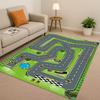 City Street Road Traffic Race Track Child Interaction Game Cartoon Living Room Kid Playroom Non-Slip Area Rug Carpet for Bedroom