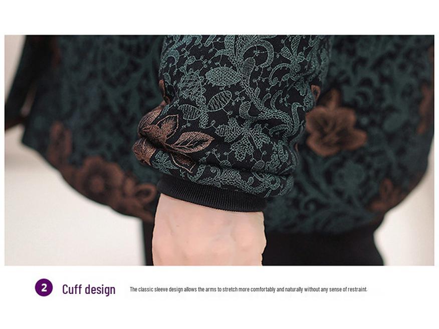 Grandma Winter Hooded Cotton Jacket - Thick, Warm, Plus Velvet for Middle-Aged & Elderly Women