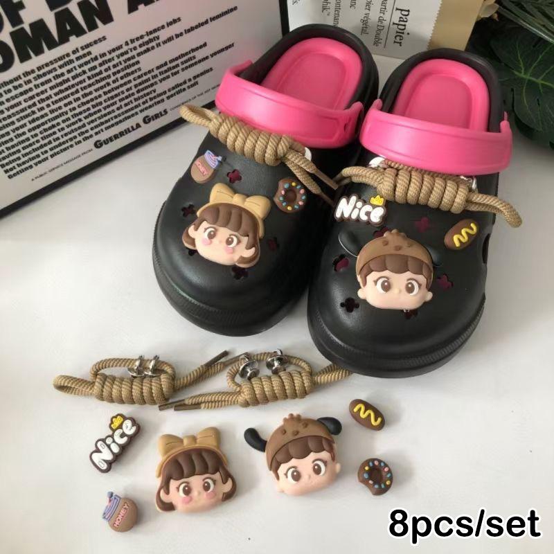 1 Sada Přívěsků na Boty ze Série Kapybara pro Dřeváky, Bublinkové Pantofle, Sandály, PVC Ozdoby na Boty, Sponové Doplňky