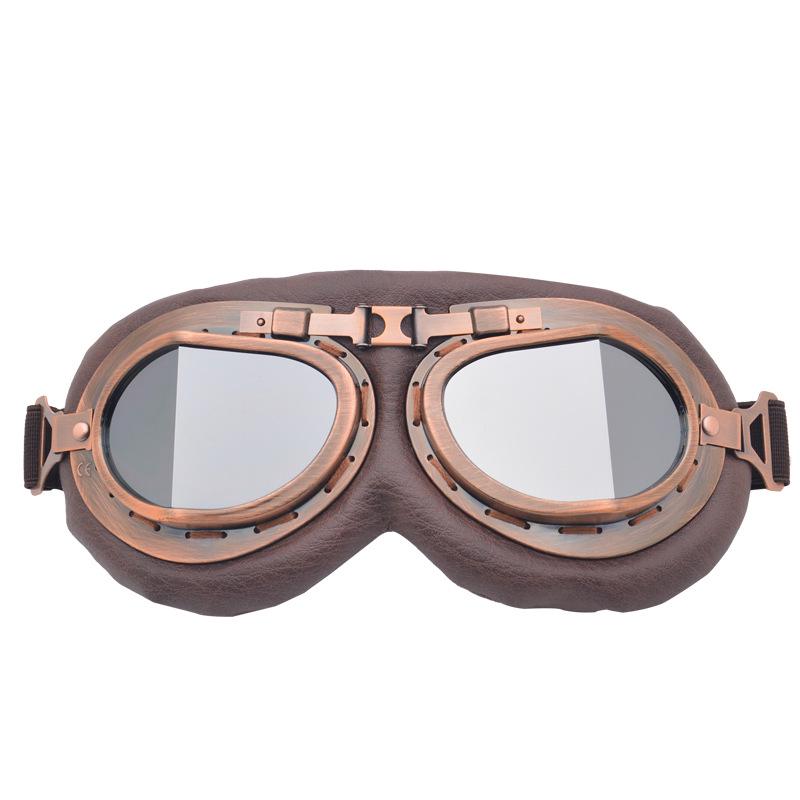 Harley Retro Motorcycle Goggles - Windproof Outdoor Riding Glasses with Helmet Compatibility