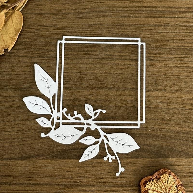 Leaf Photo Frame Carbon Steel Die Cut Stencils Decorative Embossing Paper Dies for Scrapbooking Photo Album Card Making