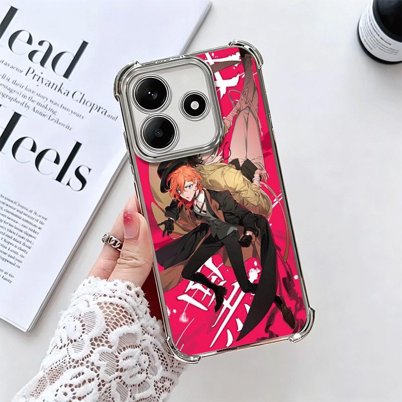 

Мягкий чехол для телефона Bungo Stray Dogs Double Black для Xiaomi Redmi Note 14 15 Pro Plus 13 12 11S 11T 5G 10 9S 9 Покрытие Защита от падения Fu Redmi Note 11S 4G