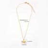 18K Gold Plated Stainless Steel Ginkgo Leaf Pendant Necklace for Women - Elegant Clavicle Chain, Ideal for Daily Wear or Gifts