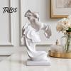 Resin Art Decoration Couples Kiss Sculpture, Abstract Couple Sculpture Home Decor, Minimalist Double-sided Face Statue Decoration, Romantic