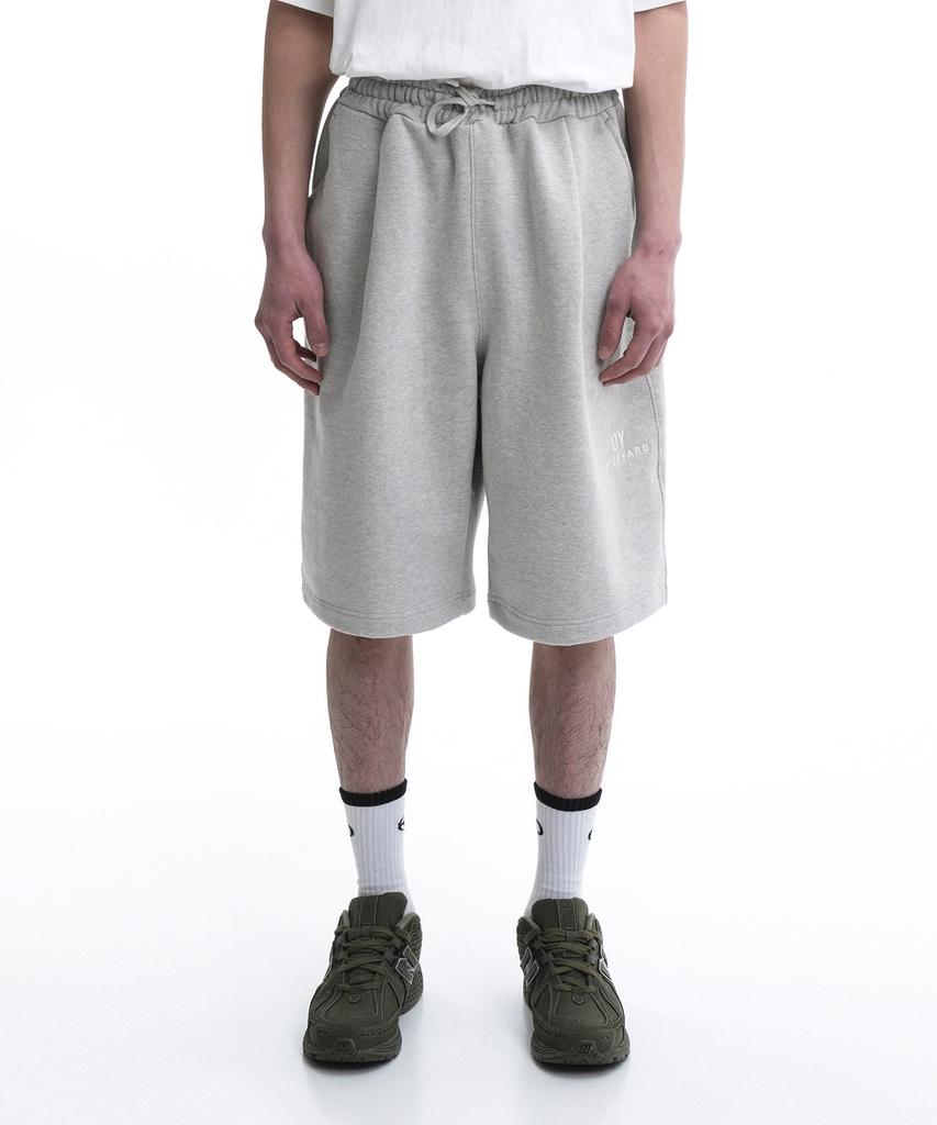 Oy B.S Logo Half Sweat Pants-Light Gray