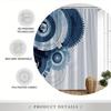 Gears And Cogs Shower Curtain, Complex Circular Pattern, Fade-Resistant Polyester, Machine Washable, Stylish Bath Decor