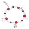 Elastic Love Heart Charm Bracelet with Magnetic Buckle Jewelry Accessory for Easy Wear and Adjustable Fits Daily Use