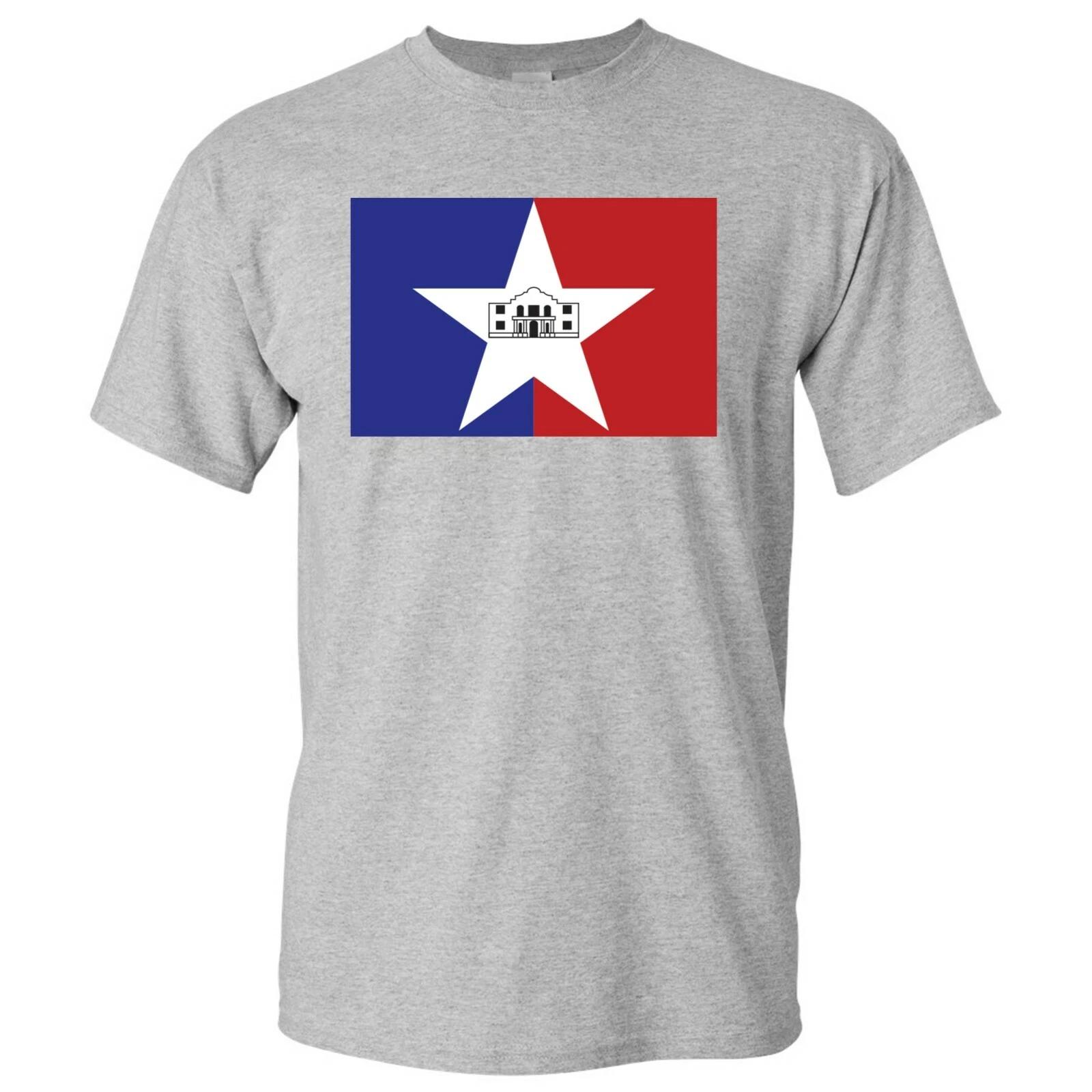 

San Antonio US City Flag Basic Cotton T-Shirt - Sport Grey 3XL