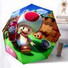 1pc Mario Toad DrPepper Automatic Open/close Folding Portable Umbrella with 8-Rib Structure for Women/Men, All-Season Use  A0901126