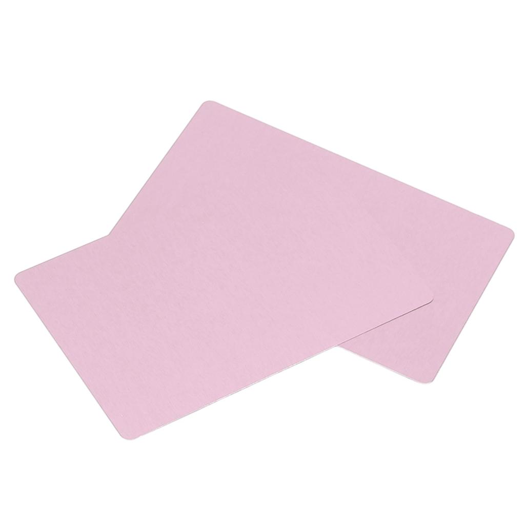 50 STÜCK Visitenkarte Lasergravur Wasserdicht und Verschleißfest Aluminium Visitenkarte für Firma Roségold