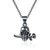 Retro Trend Women's Hip-hop Personality Skull Pendant Earrings Fashion Ring