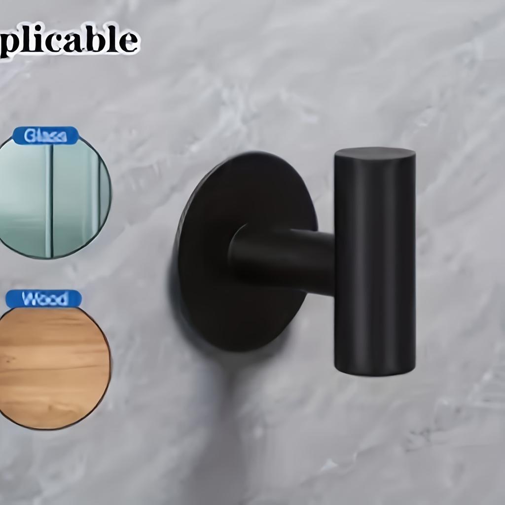 No-Drill Fashion Wall Hook Set Of 4, Simple Style, Suitable For Kitchen, Bathroom And Clothing Storage Easy-To-Install Wall Hooks Bathroom