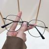 High-Quality Gold-Rimmed Myopia Glasses Stylish Round-Frame Unisex Ultra-Lightweight Blue Light Blocking Nearsighted Glasses