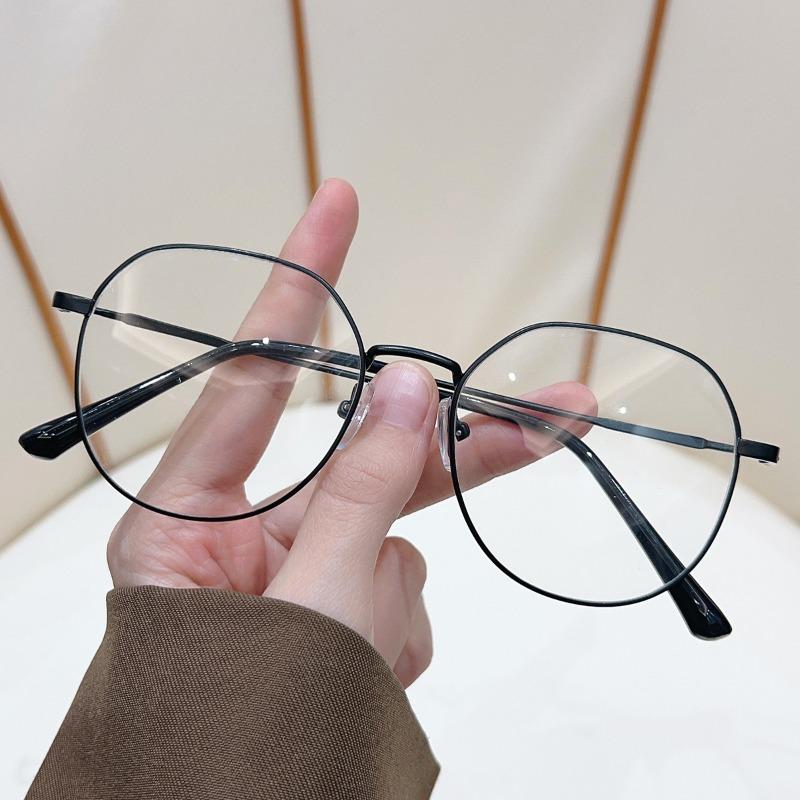 High-Quality Gold-Rimmed Myopia Glasses Stylish Round-Frame Unisex Ultra-Lightweight Blue Light Blocking Nearsighted Glasses