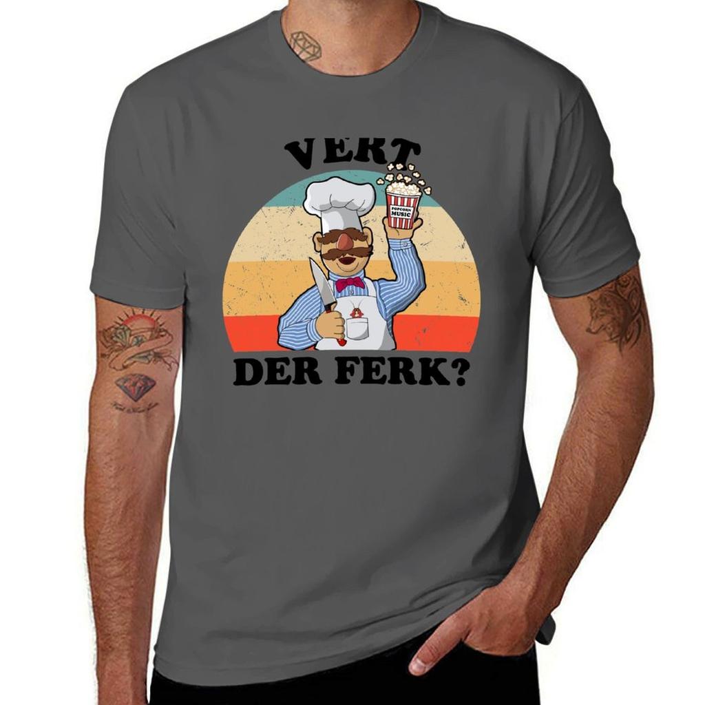 Vert Der Ferk Swedish Chef Vintage Retro Tshirt Basic Lightweight Short Sleeve Tee